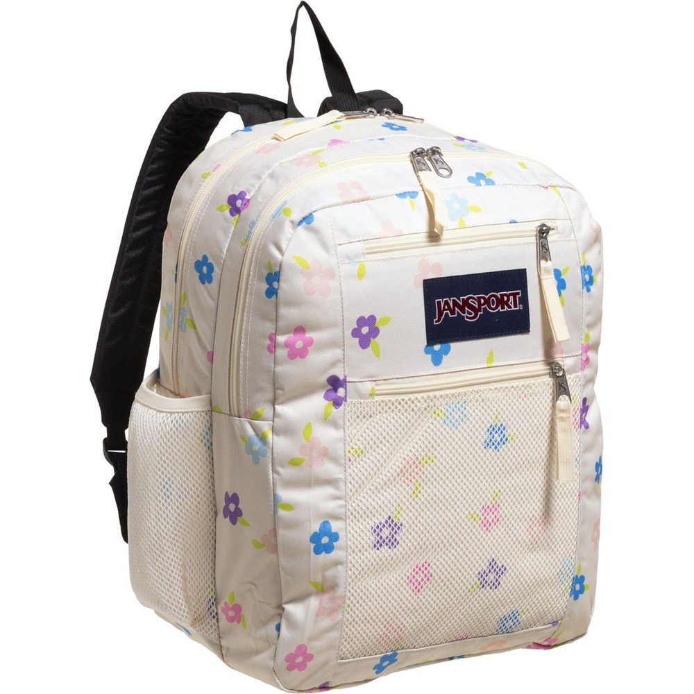 NWT JanSport Duo Pack Backpack Floral Cutout Cream Multi 32L BACK T SCHOOL - Picture 1 of 11